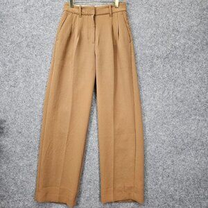 Wilfred The Effortless Pant Women 00 XXS Camel Wide Leg Work Dress ARITZIA 25x29